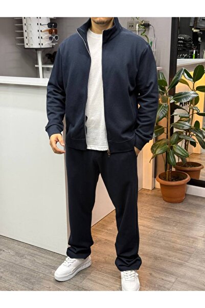 BYATA MENS STYLE بدلة رجالية من قماش الغبردين بسحاب مزدوج