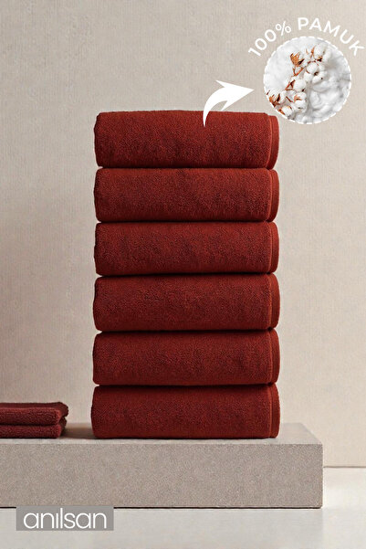 Anılsan Set de 6 prosoape plate - 50x90 cm, 225 gr, bumbac 100% , prosoape pe...