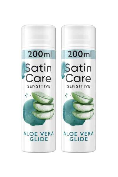 Venüs 2-Piece Satin Care Shaving Gel for Women Sensitive Skin with Aloe Vera 200 ml