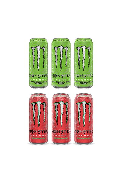 Monster Energy Enerji İçeceği 500 Ml Tropical ve Watermelon 6 lı Karma Set