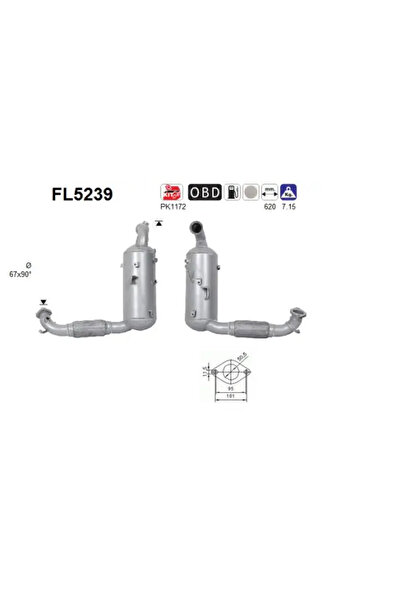 As Filtru Funingine/Particule Sist.De Esapament Ford B-Max/Ecosport/Fiesta 6