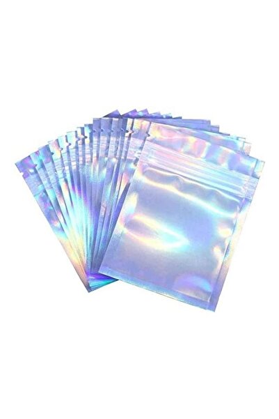 DOMEET مجموعة أكياس فويل قابلة لإعادة الإغلاق مكونة من 50 قطعة، شفافة/فضية/زر...