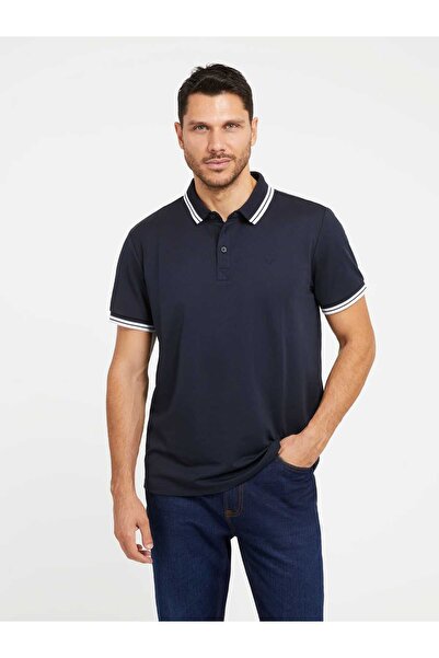 Guess Ss Sports Pique Trng Men's Navy Blue T-Shirt M2Gp34Kars0-G7V2