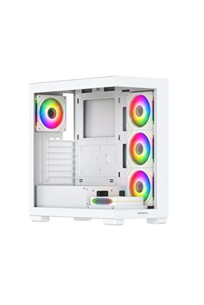 GAMEBOOSTER 750W 80+ BRONZE Seaview A7505W GAMING M-ATX Mid-T PC Kasası Beyaz