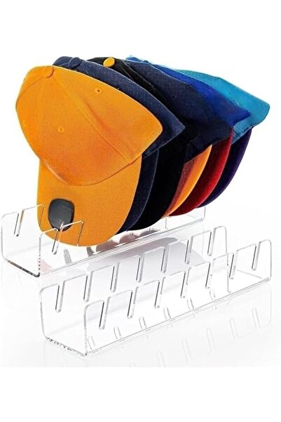 Arabest 2 Pack Hat Stand for Baseball Caps Display and Organizer, No Install Hat Holder (Transparent)