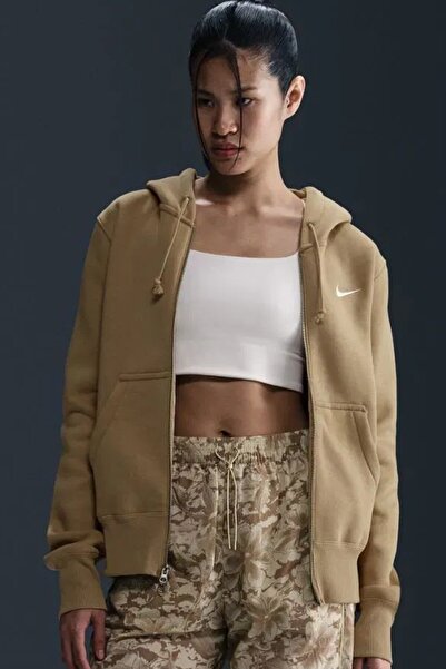 Nike Sportswear Phoenix Fleece Fz Hoodie Womens Sweatshirt Metal Zipper Hooded Women's Sweatshirt