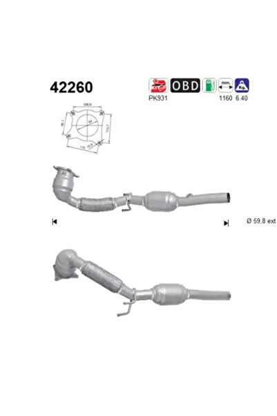 As Catalizator Audi A3 Seat Altea/Leon/Toledo 3