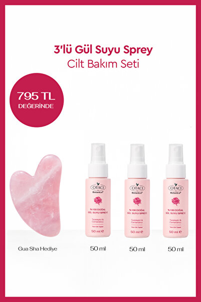 Otacı 3'lü Gül Suyu Sprey Cilt Bakım Seti