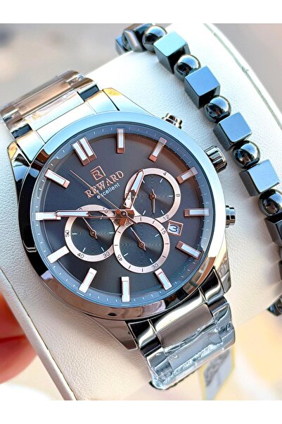 Reward ساعة يد رجالية RW193.3 مع ساعة توقيت ومقاومة للماء حتى 5 ضغط جوي وضمان...