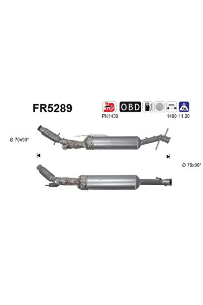 As Филтър за сажди/частици за изпускателна система Citroen Jumpy 3 Bus/Jumpy ...