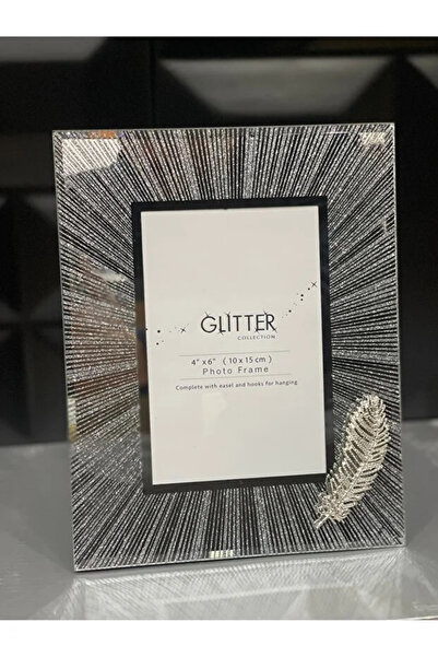 akdeniz home Şık ve Hafif Tasarım: 10x15 Tüy Desenli Dekoratif Fotoğraf Çerçe...