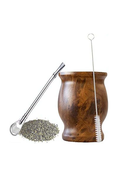 Arabest كوب عازل منزلي سهل التنظيف بجدار مزدوج من الفولاذ المقاوم للصدأ، بلون حبيبات الخشب