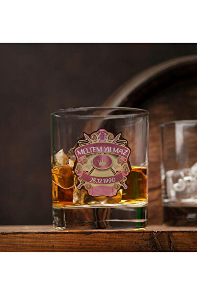 hesaplisiburada Kişiye özel İsimli Chvs tasarımlı Baskılı Viski Bardağı Arkadaşa , Sevgiliye hediye 1