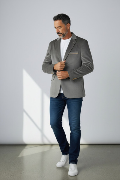 Butik Slim Fit Quality Velvet Winter Jacket