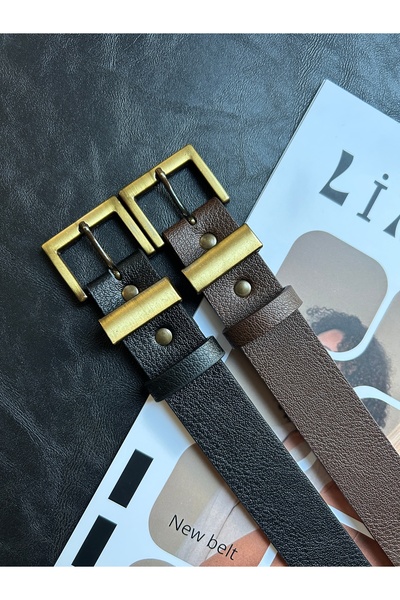 LİA KEMER 2 bucăți Knot Classic Square Patterned Women Antique Antique Buckle...