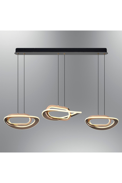 Özcan Aydınlatma 5729-3AS Supaza 3'lü Sıralı Sarkıt 30+30+30 Platin