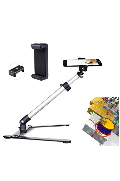 Arabest حامل هاتف محمول قابل للتعديل، حامل خفيف الوزن لكاميرا الفيديو والكاميرا يوضع على سطح الطاولة