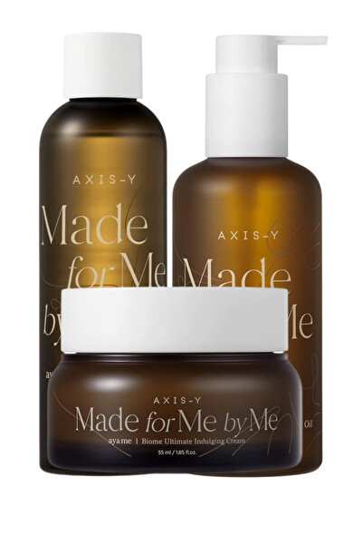 AXIS-Y Made for Me by Me Indulging Cream, Cleansing Oil & Infused Toner for Dull & Dry Skin Solution