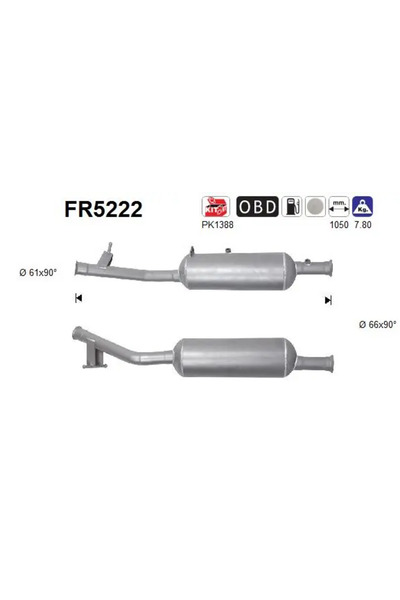 As Филтър за сажди/частици за изпускателна система Citroen Jumpy 3 Bus/Jumpy ...