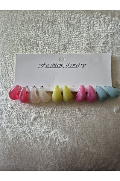 Luminosa Acrylic Drop Earrings 5 Pairs 4327A^^