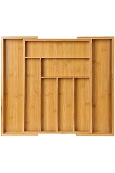 Arabest Bamboo Flatware Drawer Organizer