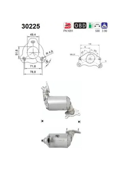 As Catalizator Dacia Dokker Autoutilitara/Limuzina Spatioasa/Dokker Microbus/...
