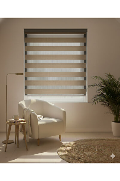 ARTELLA HOMETEX Blackout Kahve Zebra perde – Özel Ölçü – Ücretsiz Montaj Seti