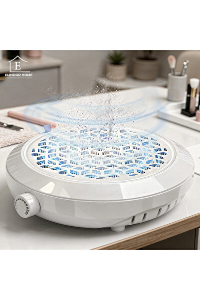 Elindor Aspirator de praf pentru unghii ®, profesional, 8000 RPM, 25,5x21x7 c...