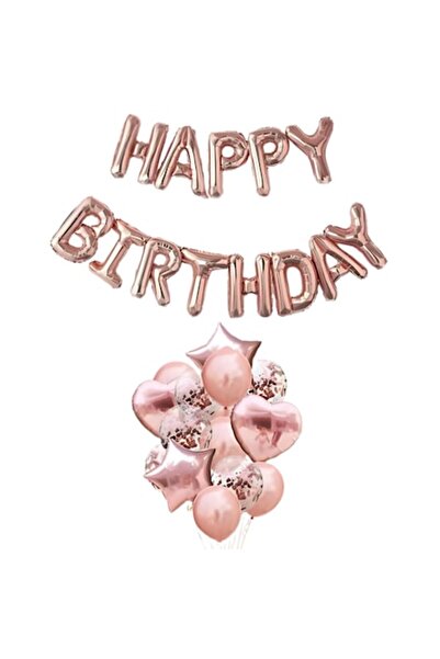 selling depot Σετ 27 μπαλονιών «Happy Birthday» με κομφετί, σχήματα καρδιάς κ...