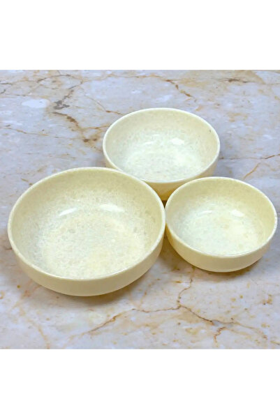 Dynasty وعاء من الميلامين بتصميم رخامي، حافة مقاس 6.5 بوصة (قطعة واحدة) - عاجي