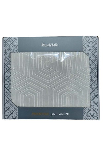 Özdilek Prestige Thick Embossed Single Blanket (155X220)-Gray New