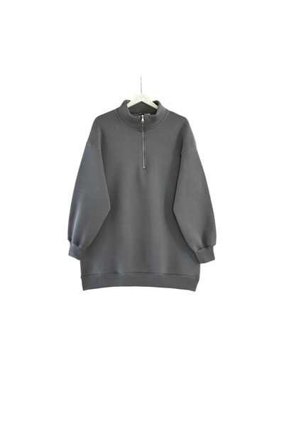 Serra سترة بسحاب نصفي من القطن الممشط المدخن مبطن بالصوف من ش <ne4>