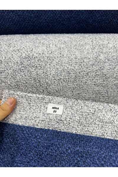 Enesar Home PUFY (GRİ-LACİVERT) Yumuşak Döşemelik Kumaş Premium Kalite