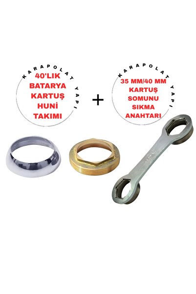 KarapolatYapı Batarya Kartuş Huni Takımı Seti Batarya Tamir Seti 40’Lık