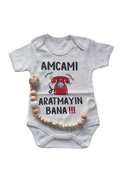 Style Baby Amazing Yenidoğan Ünisex Bebek, Amcamı Aratmayın Bana Baskılı Badi...