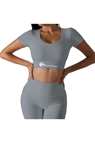 FitTronic Set costum fitness Y400 gray, S
