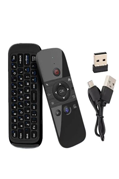 Zapex Air Mouse Wireless Keyboard 2.4G Wireless SesKomut Klavye Air Mouse Led...