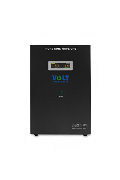 VOLT POLSKA Invertor VOLT și sursă UPS SINUS 300 / 500W/12V cu baterie de 26Ah inclusă