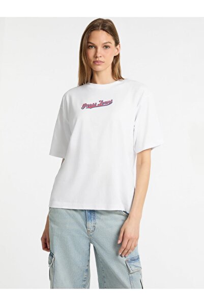 Guess Jeans Ss Cn Os Kadın Oversize Fit T-Shirt