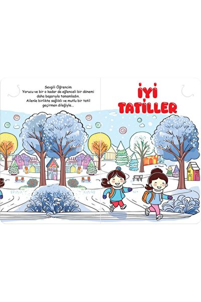 Kağıtmarket powered by Nota Kar Temalı A4 Gelişim Raporu Karne Kılıfı , Karne...