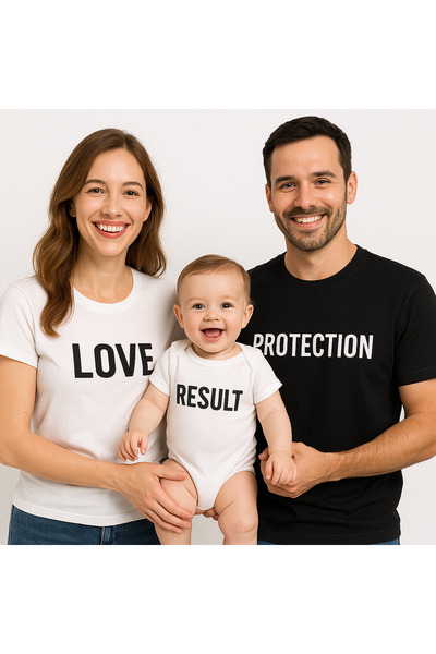 OEM Assorted Set Mother Father Baby – T-shirts + Bodysuit | LOVE PROTECTION RESULT, Tipo-Art