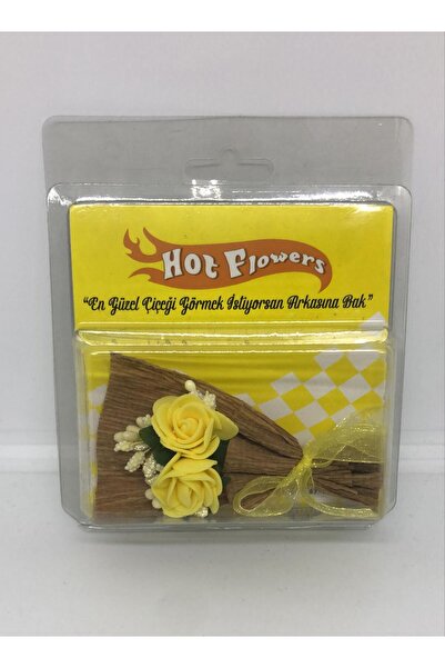 Lebron Hot Flowers, Mini Buket Love Flowers Tasarım Sarı Çiçek, Koleksiyonluk...