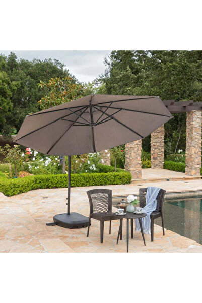 Sanlux Hanging parasol for garden or terrace, round 3m X 2.5m X 2.3m, support included