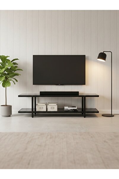 BEC24 Modern glass TV stand with a stylish and innovative design