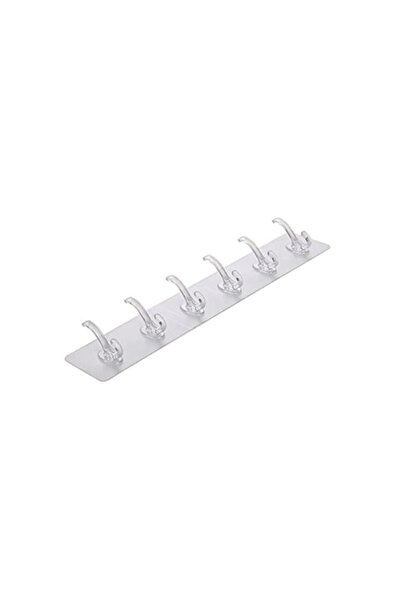 selling depot Set de 20 de cârlige de perete transparente autoadezive, 6 poziții