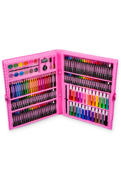kinderplay Mega set complet 168 elemente , pentru pictura si desen, cu acuarele, carioci, creioane cerate in va