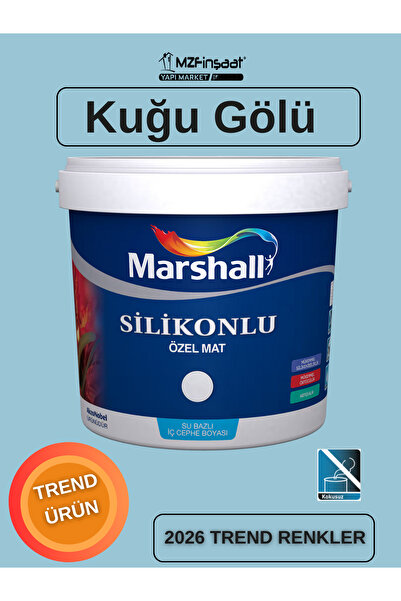Marshall Silikonlu Özel Mat Silinebilir Kokusuz İç Cephe Boyası Kuğu Gölü