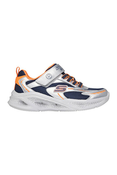 SKECHERS حذاء إس-لايتس ميتيور-لايتس جلو ستريدر ذو الإغلاق التكيفي - فضي/أزرق ...