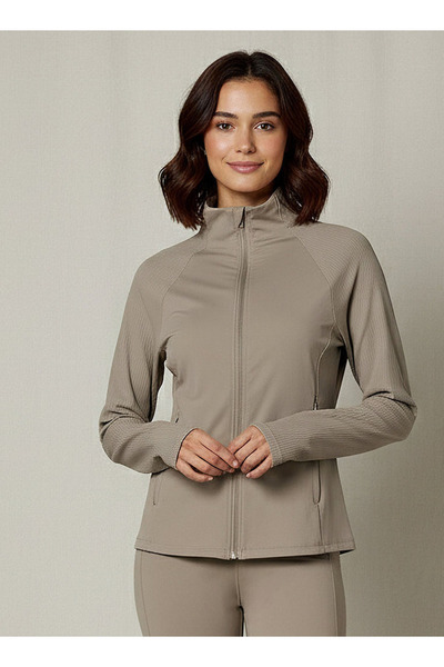 Adot Women Ribbed Cropped Jacket