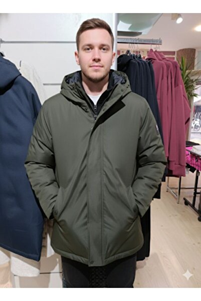 COMPİERE Classic Cut Coat with Padded Body and Hood